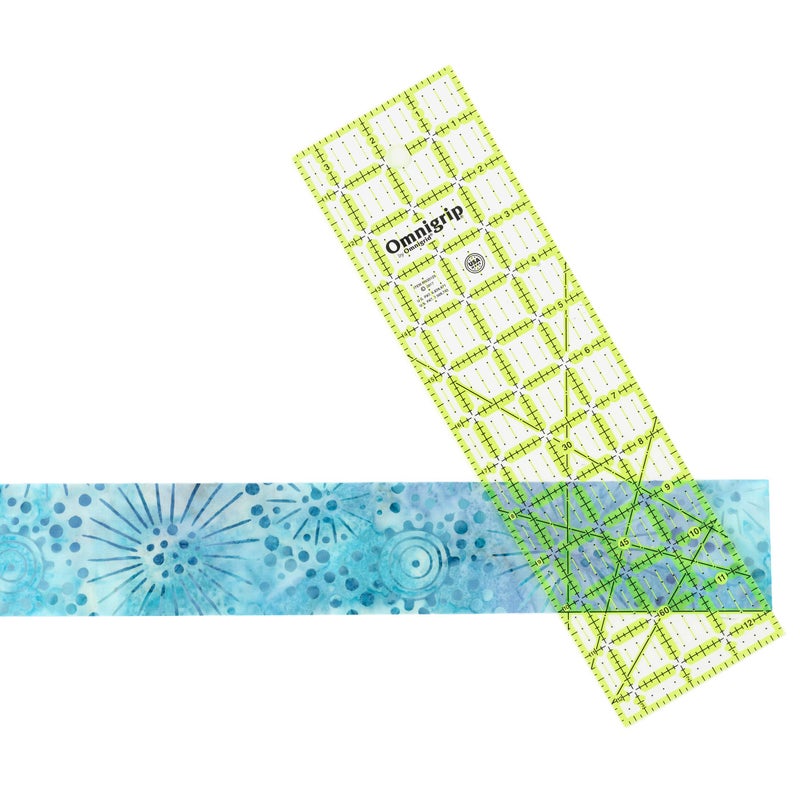 Omnigrid Omnigrip 3-1/2" x 12-1/2" Non-Slip Rectangle Quilting Ruler by Omnigrid - Image 2